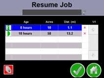 Resume a Saved Job and Delete Jobs 1. From the Home Screen, touch Start Job. 2.