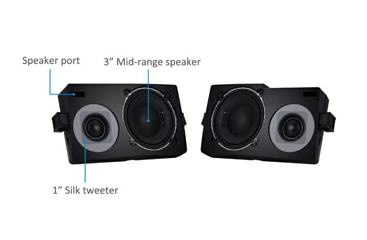 < SonicExpert Technology for Best-in-Class Sound Unlike traditional projector speakers, LS830 s high-volume chamber with