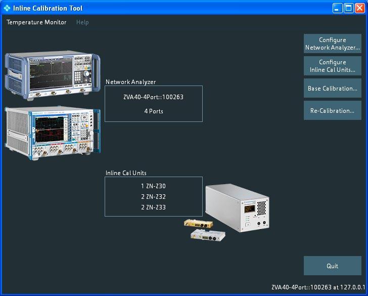 The R&S ZN-Z3ASW application software main dialog offers all essential steps at a glance: Definition of the Rohde & Schwarz network