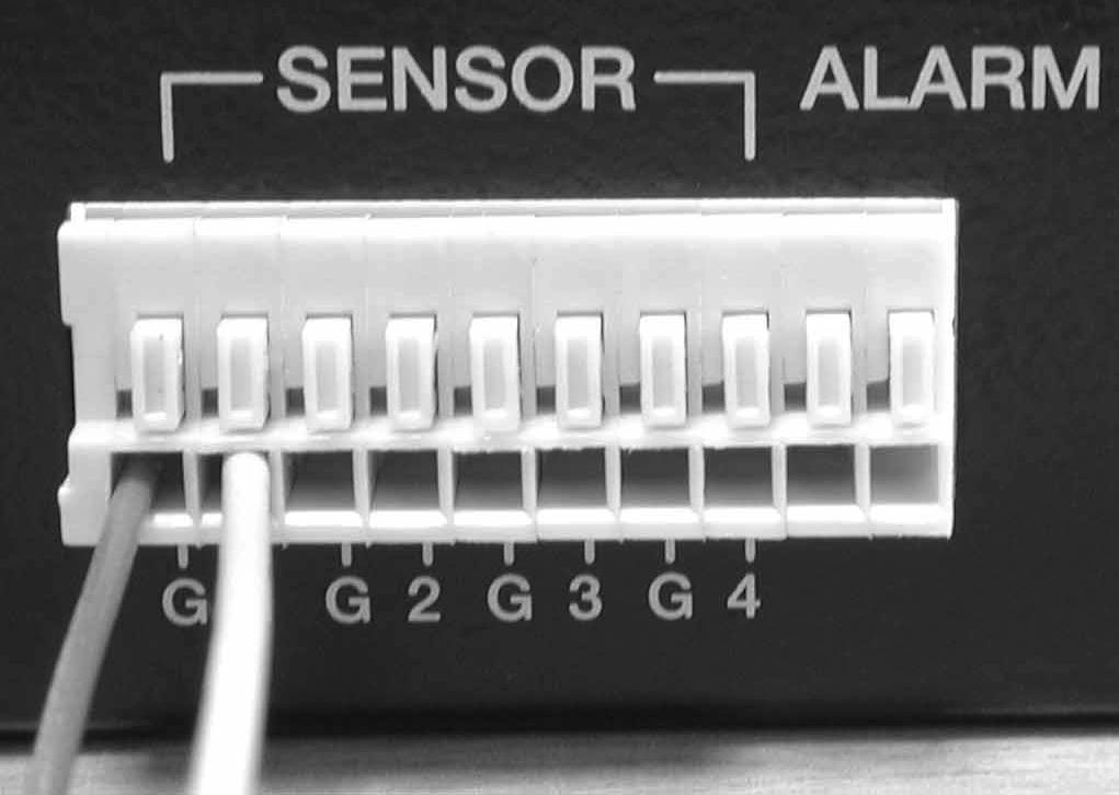 - Sensor signal line connection: connect the signal line to the unit. The sensor signal terminal is usually at the sensor s back panel.