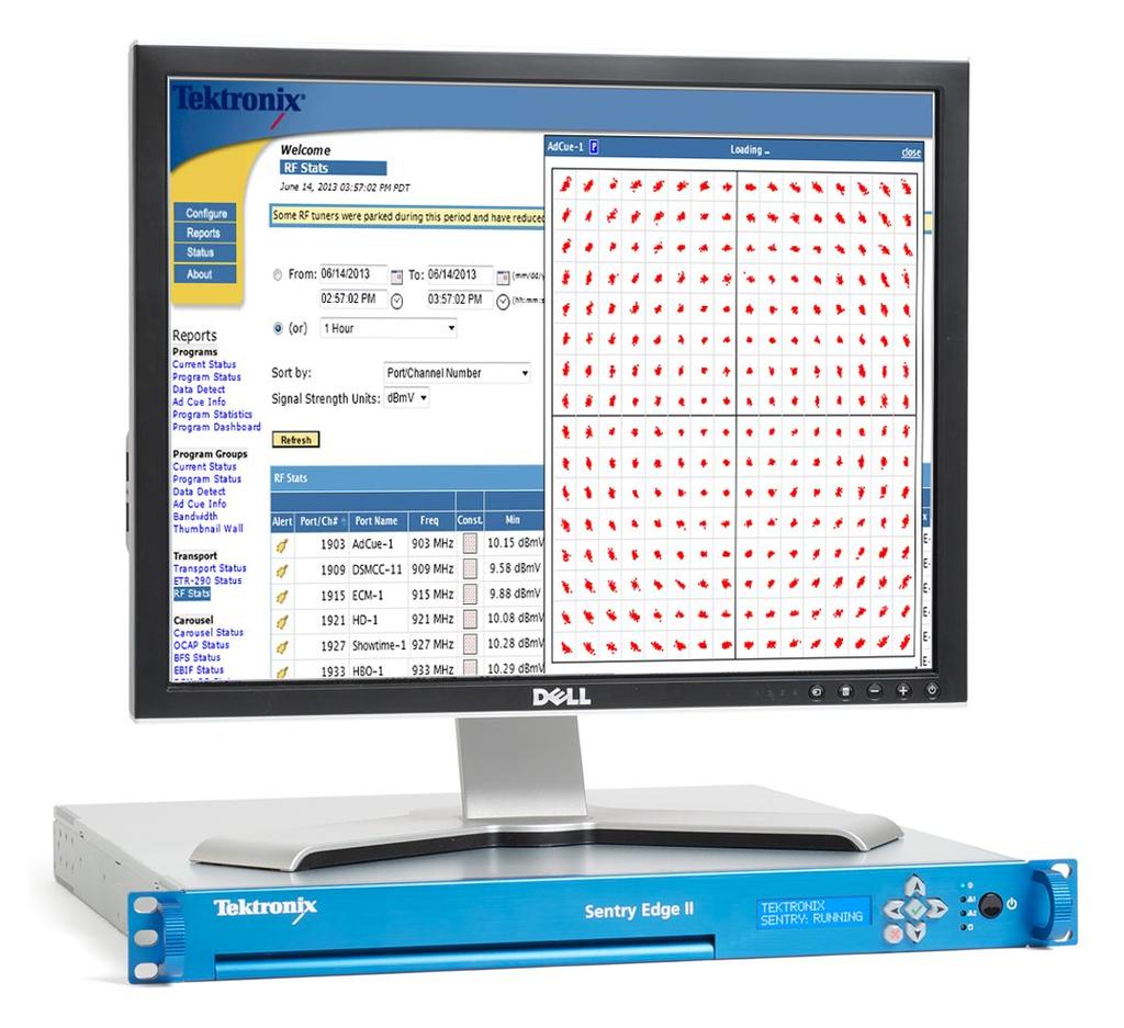 Video Quality Monitors Sentry Edge II Datasheet Remote management of RF measurement collection Proactively detect RF issues before they impact subscribers Full range of Transport Stream monitoring