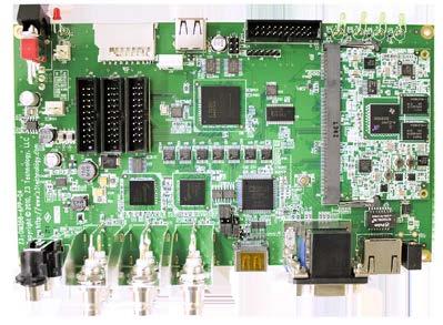 HD-SDI H.264 and MPEG-2 Analog Stereo, Embedded HDMI and Embedded SDI Ethernet, SD Card, USB 2.0 and Serial Texas Instruments DVSDK, DVSDK, Z³ Applications H.