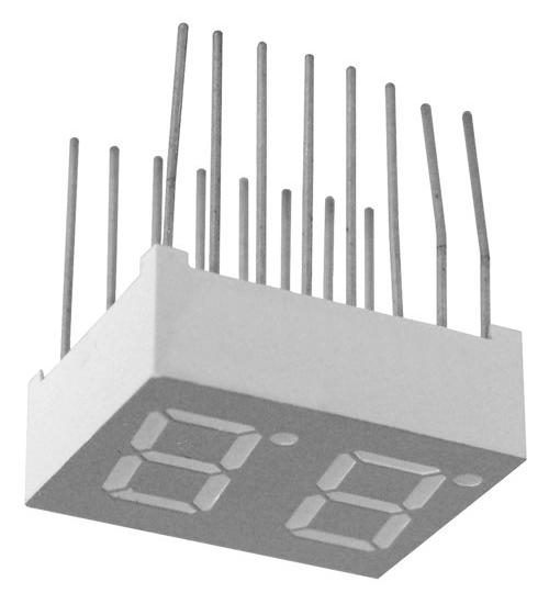 120º viewing angle. Water-clear in off-state. Tape & reel cut strips. CAT# LED-213 20 for $3.00 100 for 12 each ALPHANUMERIC DISPLAYS 0.