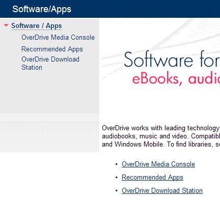Library ebooks and Your Sony ereader When using your Sony ereader for the first time to obtain library ebooks and audiobooks, download the Overdrive Media Console, Adobe Digital Editions, and the