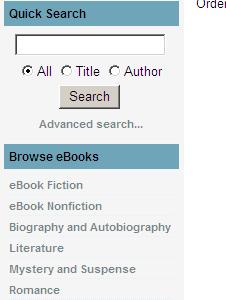 To look for an ebook you can either Browse the Catalog or do a Quick Search. 24.