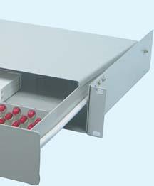 ::: Features ::: Compact design for space saving Front access panel design for easy fiber patching Flappable splice organizer trays provide easy access for maintenance Slide out design reduce time
