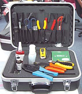Fiber Optic Termination Kit ::: Product Overview ::: The Fiber Optic Termination Kit contained all the tools necessary for the fiber optic termination requirement.