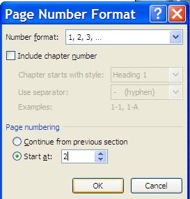 page Word 2007 Change