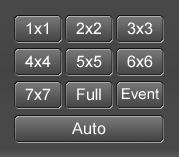 5.7 Split Button / Layout 5.7.1 Split Button View the interfaced camera by splitting it. [Fig. 5-13] Split Button There are 1x1, 2x2, 3x3, 4x4, 5x5, 6x6 & 7x7 split buttons.