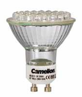 LED-Lights 48 LED-Minispot GU10 48 LED = 1,9 W corresponds to 15 W 230 V, 50 Hz, 6000 Kelvin = daylight, 160 lumen beam angle 60 0, physical lifetime = up to 25.000 hrs.