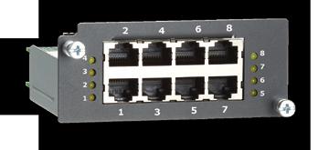 4 watts per port M12 ports: 10/100BaseT(X) auto negotiation speed, and auto MDI/ MDI-X connection Optical Fiber Multi-mode 100BaseFX