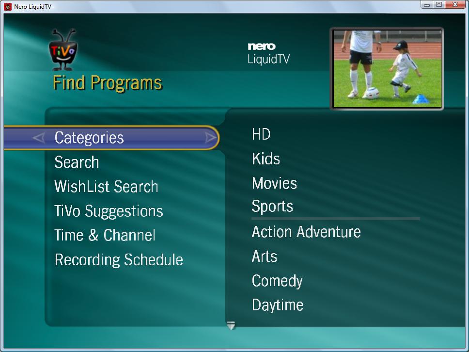 Find Programs 7 Find Programs You can use the Find Programs screen to search for and display TV programs according to various criteria.