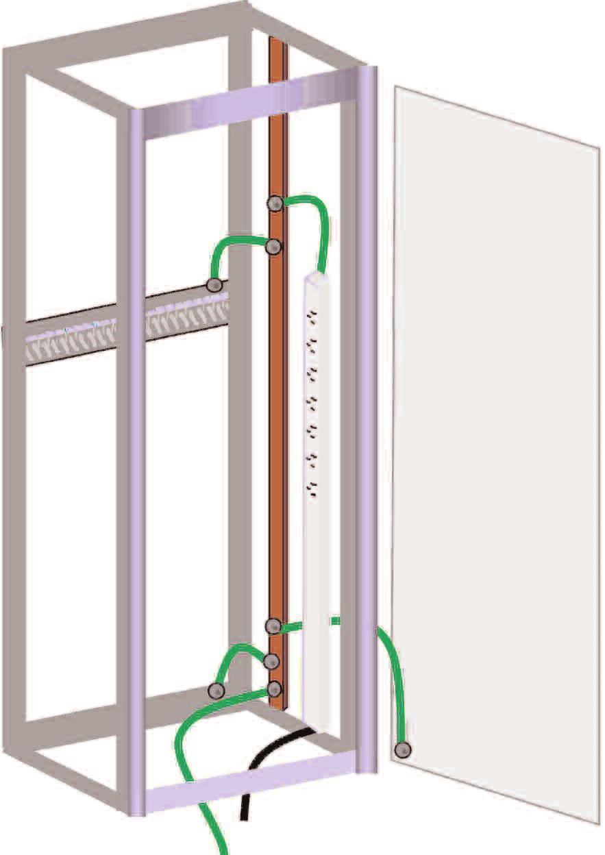 Earthing within the rack 1. It is recommended that a Connecting Hardware Screen Bonding Conductor Busbar, SBCB, be formed within the cabinet.