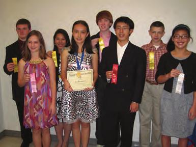 Mention) Solo Piano, Level 6: Cici Zhang, Highest Composite Score Piano Solo, Level 8 Back row, left to right: Goodloe Chilcutt, (Honorable