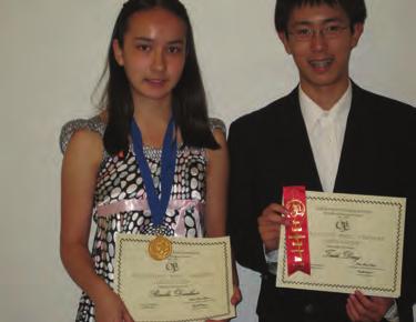 Jesse Li (Gold winner) Level 10 Piano Performance (left to right): Morgan Gaughf