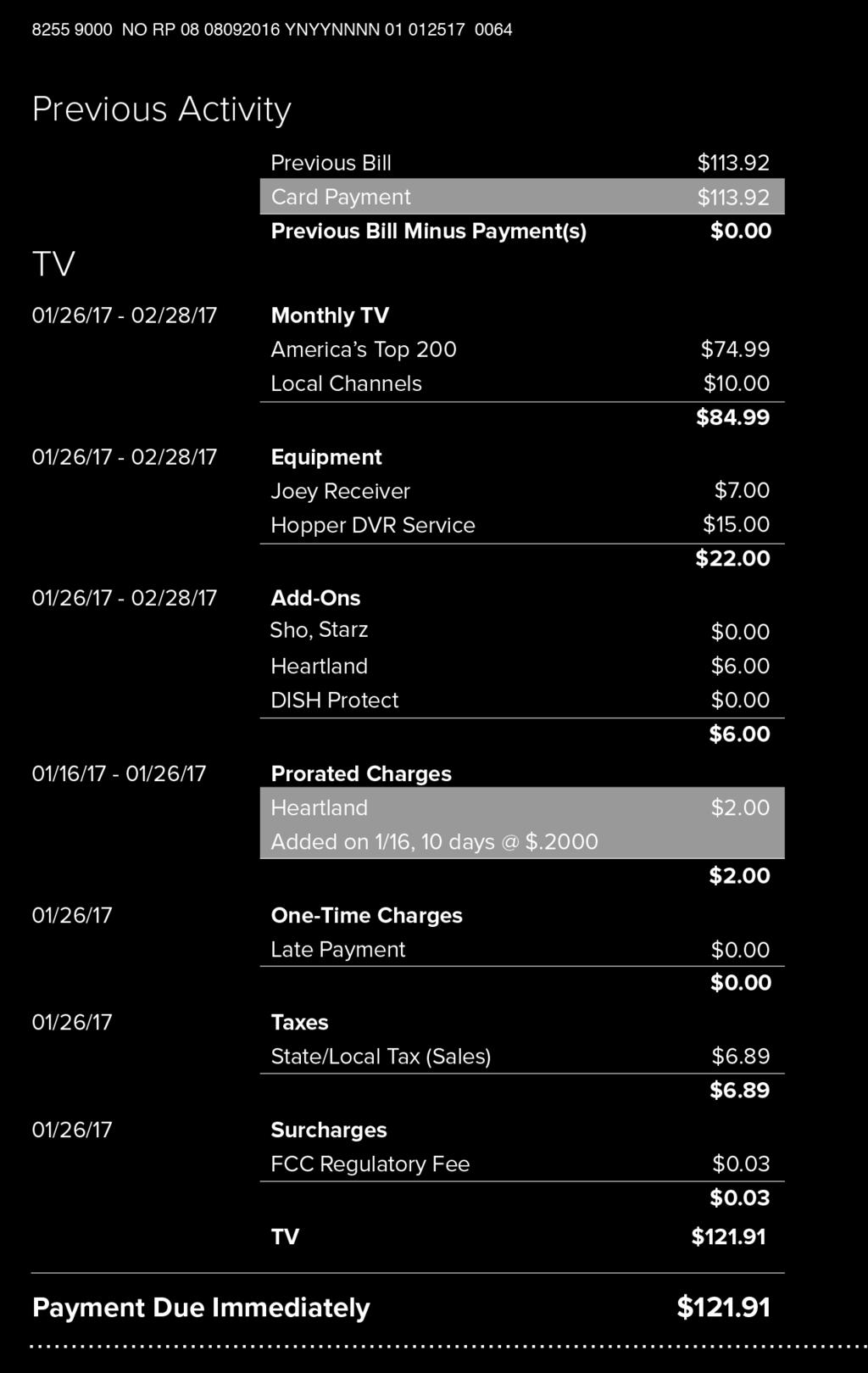 4 How to Read My Bill At DISH, we believe that watching TV should be simple just like reading your bill. That s why our bill was voted the clearest bill to understand for six years in a row.