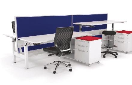 Axis Height Adjustable Desk STANDARD FEATURES Flat foot winder handle adjustable frames with flush