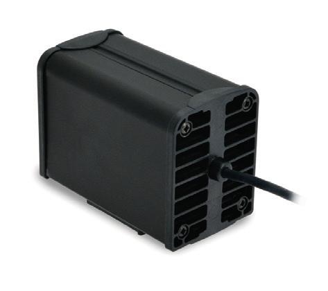 HEATERS CLIMATE CONTROL SYSTEMS H series heaters with cable Metal (M) or touch-safe plastic (P) cover 3x20AWG cable with 500mm length Clip fastening system for DIN rail TS35 Heating element consists