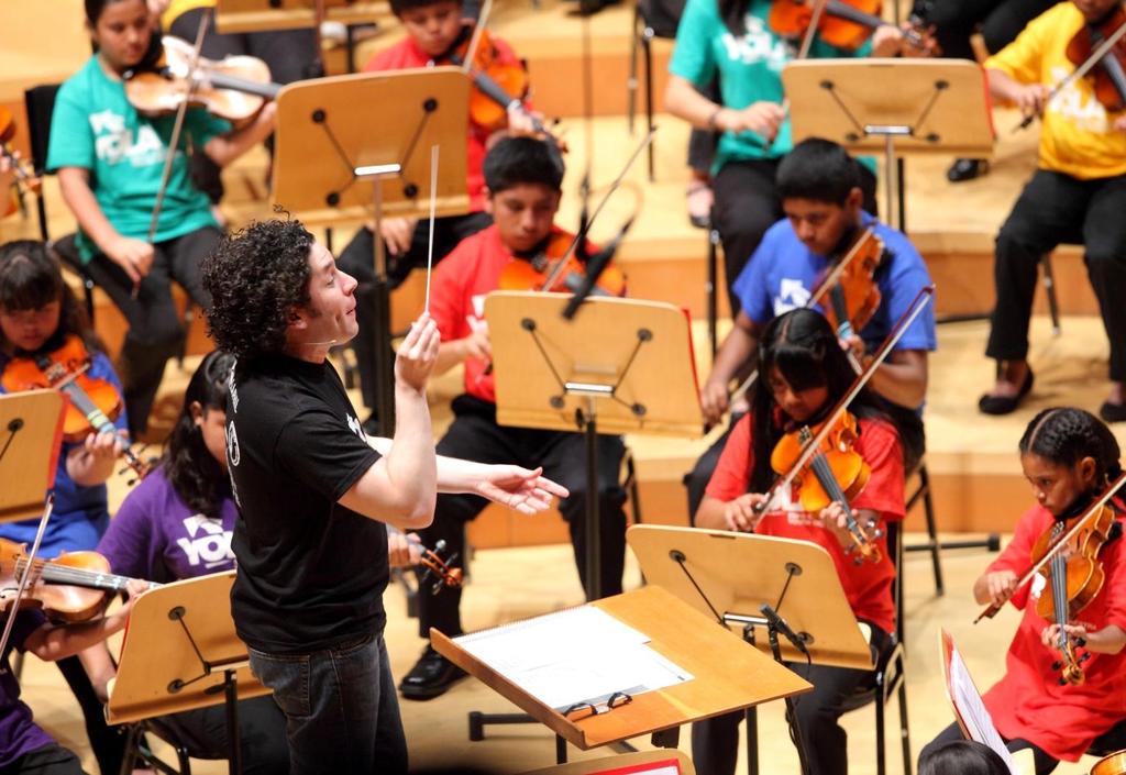 musicians, families, and concert-goers of all ages through free and low-cost concerts, intensive afterschool orchestral training