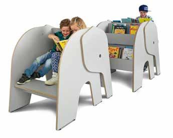 Total capacity, Elof reading space: Approx. 70 picture books. (W x D x H mm) Shelves: 740 x 156 x 823 Shelf display depth:140 excl.