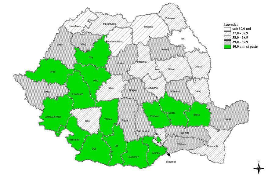 Planul Regional de Acţiune pentru Ocuparea Forţei de Muncă (PRAO) 2009-2013 31 Sursa: INS- Populaţia României - Principalele caracteristici demografice - 1 iulie 2009 3.2.4.