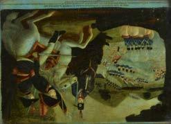 348* Glass painting. The Battle of Marengo, between the French & Austrians, June 18, 1800, J.
