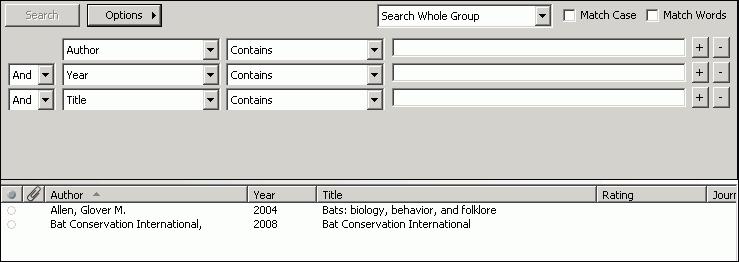 GETTING STARTED GUIDE - Chapter 2: Working in an EndNote Library To create a custom group and add references to it: 1. Select one of the groups in the Bats group set. 2. From the Groups menu, select Create Group.