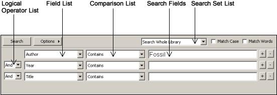 GETTING STARTED GUIDE - Chapter 6: Searching an Online Database 3. Set the Field list for the first line to MeSH Terms, and enter fossil in the search field.