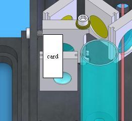 Use the card to ascertain the position of the returned beam on the first corner mirror. 8.
