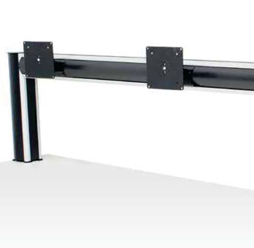 MONITOR RACK - FIXED POLE Cables can be hidden from sight within the structure of the rack.