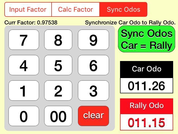 In this example, the Car Odo at the end of the Odometer Check stage was 6.34 miles. (Note: this option does not allow entries unless the Car Odo is at least 0.10.