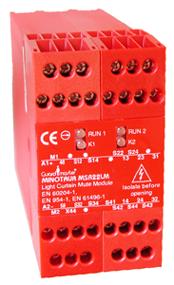 Safety Relay Interfaces Optional Relay MSR127RP MSR126 Input 1NC, 2NC, or Light Curtain Light Curtain or Single Channel (MSR126T) Dual Channel (MSR126.