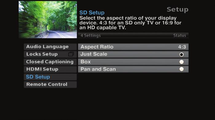Closed Captioning è Select Closed Captioning, press OK to change status from On/Off. When Closed Captioning is turned On.