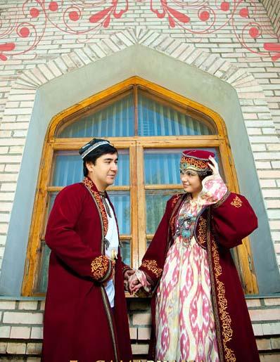 below Uzbek traditional clothing 1-The