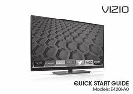 PACKAGE CONTENTS VIZIO LED HDTV with Stand Remote Control with