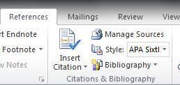 APA Citation help in Microsoft Word go to References tab, create