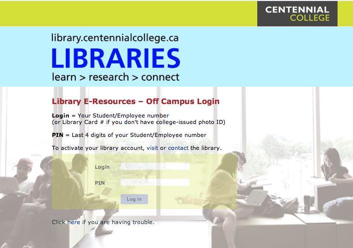 Your Library Account You need an active library account to use the library and to access full text library resources from