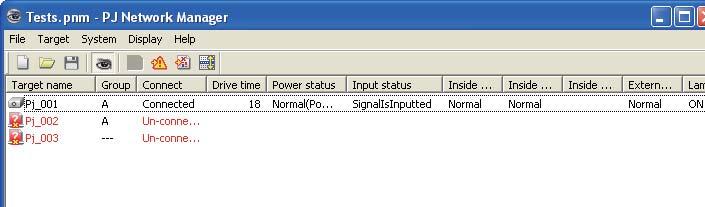 Chapter 3 Basic Operation Setting up the warning value PJ Network Manager provides a function to display the alert when the use time of the setting item reaches a specified setting time.