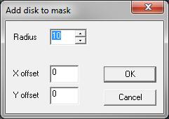6 Figure 8: Add disk to mask.