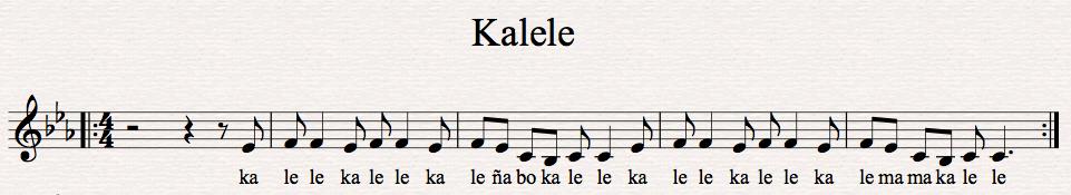 Proposals for group improvisation After the warming up exercises we will go to improvisation based in an African chant from Tanzania named Kalele 5.