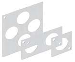 4E28501 80x40, 80x80 10 units 4E18503 all 10 units Cover plate Material: natural anodised