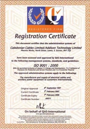 Company Profile Addison cabling system originated as a cabling solution produced and marketed by Caledonian Cables Ltd located at Sussex, England.