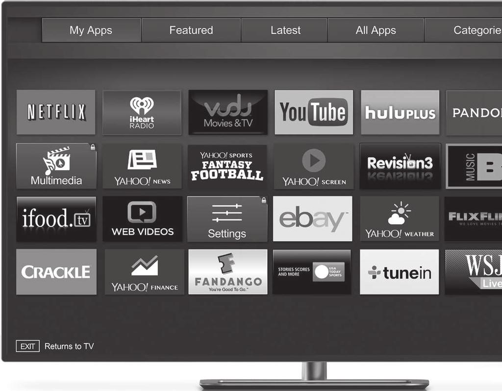 The fullscreen V.I.A. Plus Apps window allows you to add and store apps.