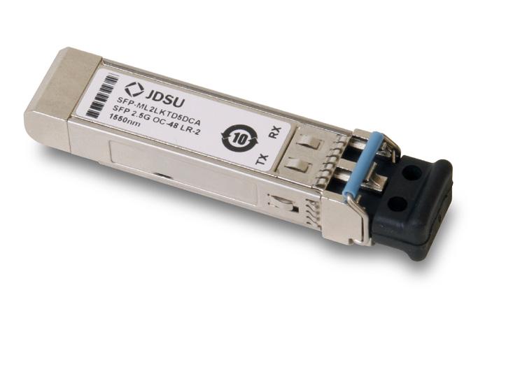 COMMUNICATIONS MODULES & SUBSYSTEMS SFP Optical Transceiver OC-48 and OC-12 for up to 80-km Reach and Gigabit Ethernet for up to 120-km Reach Key Features Supports line rate from 100 Mbps to 3.