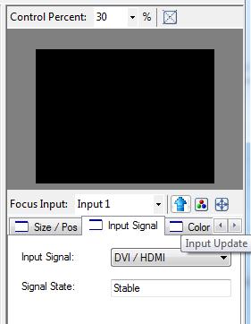 - Select Correct Input Signal from drop down menu.
