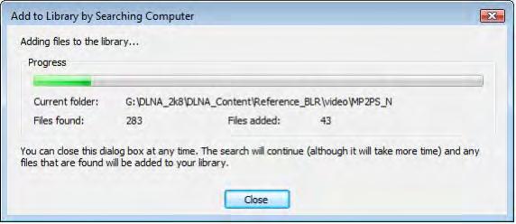 Za dodavanje datoteka u biblioteku pritisnite gumb OK (U redu).
