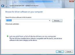 driver software" checkbox and click