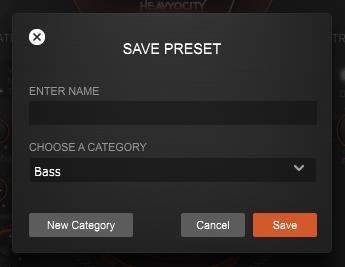 Presets are split into two main sections: HEAVYOCITY these are factory presets that are installed with the plug-in. They are read-only and cannot be overwritten.