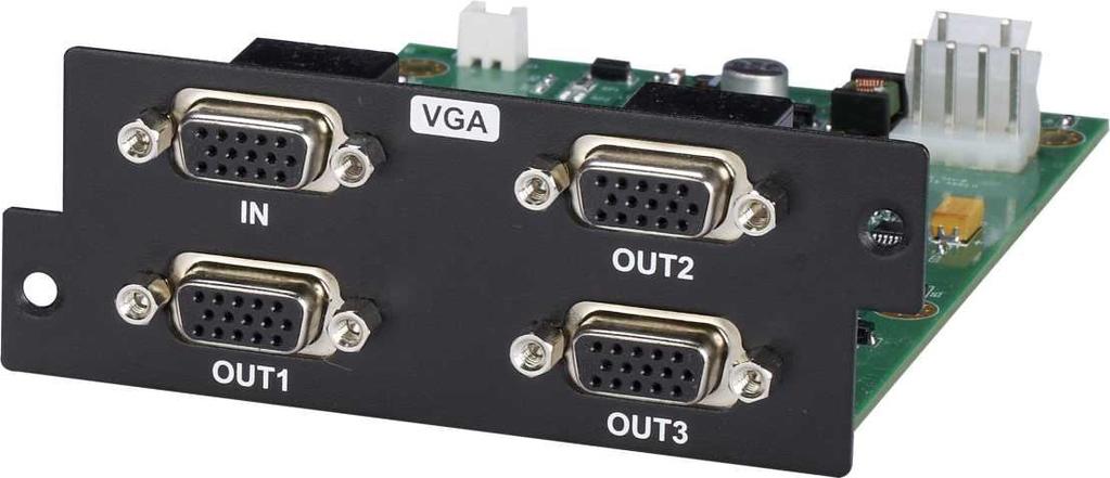 DVI Input Connector (DVI Female) DVI Output Connector (DVI Female) DS-13 1 3 1600x1200@60Hz 10 m (Max.) Standard DVI Signal VS-13MS Module(VGA) 1. With 400MHz pixel frequency 2.
