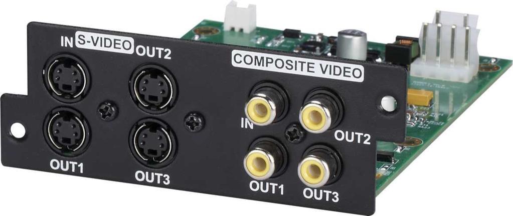 SCS-13 Module(S-Video & RCA Composite) 1. The module include S-Video and RCA Composite 1x3 Distribution Amplifier 2. Compliant with the composite RCA video 3.